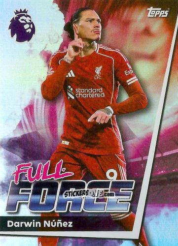 Cromo Darwin Núñez - Premier League 2026 Trading Cards
 n. 179 - Topps