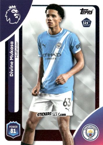 Figurina Divine Mukasa - Premier League 2026 Trading Cards
 n. 186 - Topps