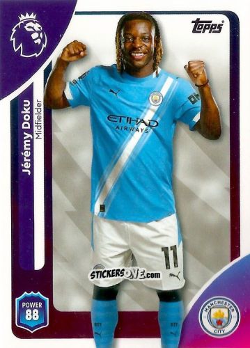 Figurina Jérémy Doku - Premier League 2026 Trading Cards
 n. 189 - Topps