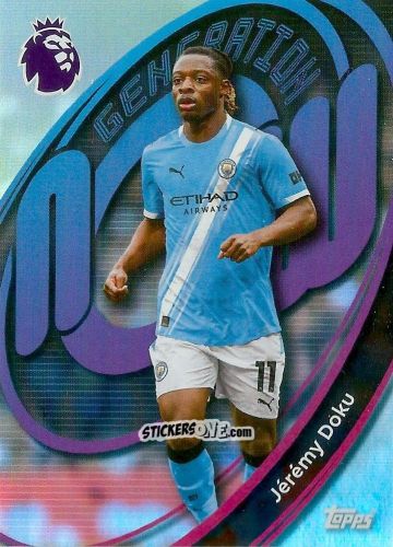 Figurina Jérémy Doku - Premier League 2026 Trading Cards
 n. 196 - Topps