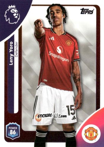 Figurina Leny Yoro - Premier League 2026 Trading Cards
 n. 202 - Topps