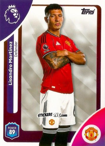 Figurina Lisandro Martínez - Premier League 2026 Trading Cards
 n. 203 - Topps