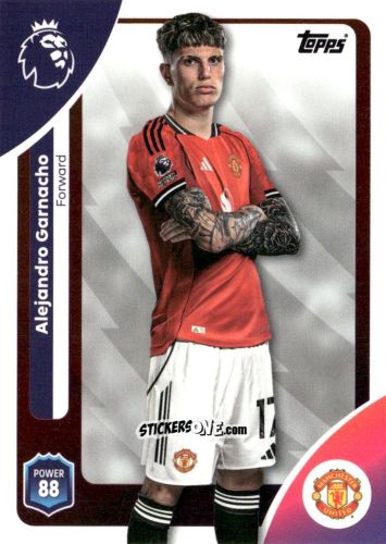 Figurina Alejandro Garnacho - Premier League 2026 Trading Cards
 n. 210 - Topps