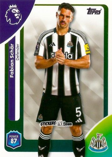 Cromo Fabian Schär - Premier League 2026 Trading Cards
 n. 221 - Topps