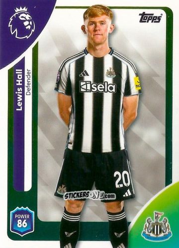 Cromo Lewis Hall - Premier League 2026 Trading Cards
 n. 223 - Topps