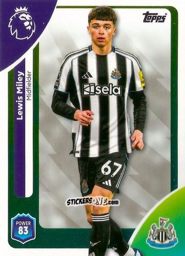 Sticker Lewis Miley - Premier League 2026 Trading Cards
 n. 224 - Topps