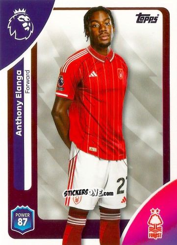 Figurina Anthony Elanga - Premier League 2026 Trading Cards
 n. 247 - Topps
