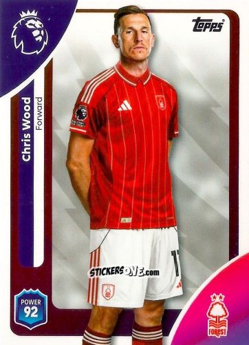 Cromo Chris Wood - Premier League 2026 Trading Cards
 n. 249 - Topps