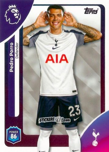 Cromo Pedro Porro - Premier League 2026 Trading Cards
 n. 255 - Topps