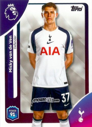 Figurina Micky van de Ven - Premier League 2026 Trading Cards
 n. 256 - Topps