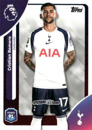 Cromo Cristian Romero - Premier League 2026 Trading Cards
 n. 257 - Topps