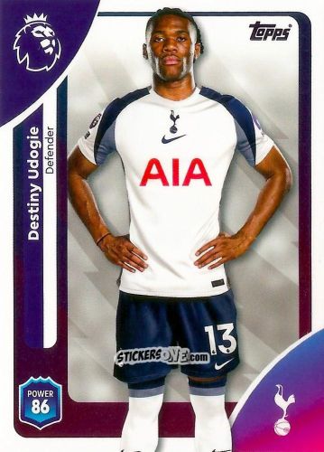 Figurina Destiny Udogie - Premier League 2026 Trading Cards
 n. 258 - Topps