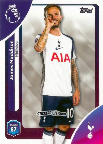 Cromo James Maddison - Premier League 2026 Trading Cards
 n. 262 - Topps