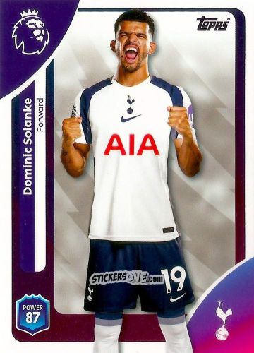 Sticker Dominic Solanke - Premier League 2026 Trading Cards
 n. 267 - Topps