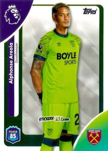 Sticker Alphonse Areola - Premier League 2026 Trading Cards
 n. 272 - Topps