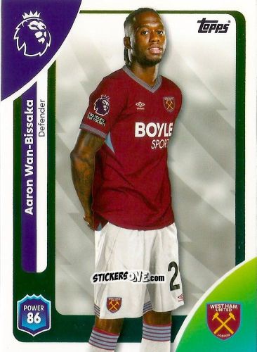 Sticker Aaron Wan-Bissaka - Premier League 2026 Trading Cards
 n. 275 - Topps