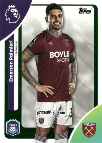 Sticker Emerson Palmieri - Premier League 2026 Trading Cards
 n. 276 - Topps