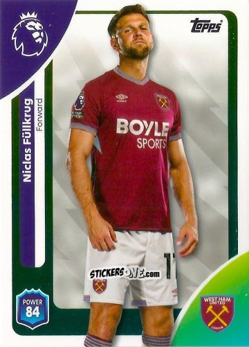 Cromo Niclas Füllkrug - Premier League 2026 Trading Cards
 n. 282 - Topps