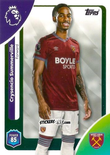 Sticker Crysencio Summerville - Premier League 2026 Trading Cards
 n. 283 - Topps
