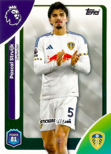 Cromo Pascal Struijk - Premier League 2026 Trading Cards
 n. 328 - Topps