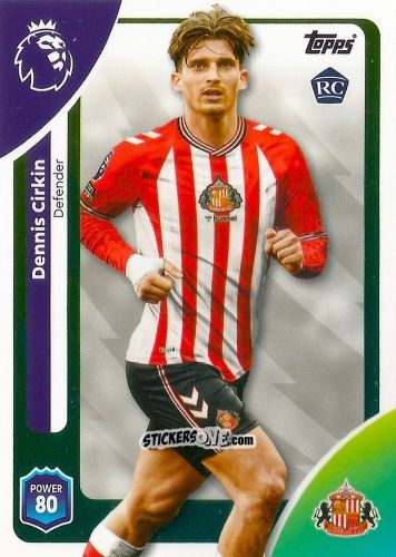 Sticker Dennis Cirkin - Premier League 2026 Trading Cards
 n. 346 - Topps