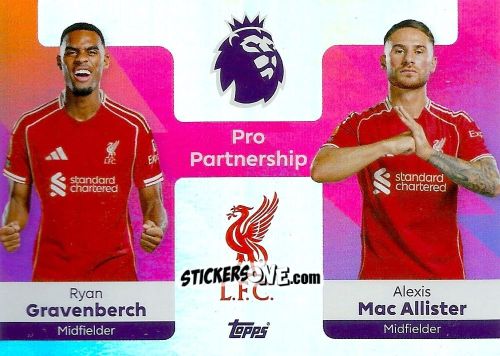 Sticker Ryan Gravenberch / Alexis Mac Allister - Premier League 2026 Trading Cards
 n. 371 - Topps