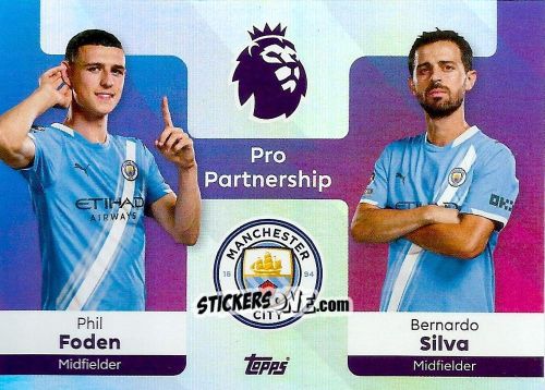 Sticker Phil Foden / Bernardo Silva - Premier League 2026 Trading Cards
 n. 372 - Topps