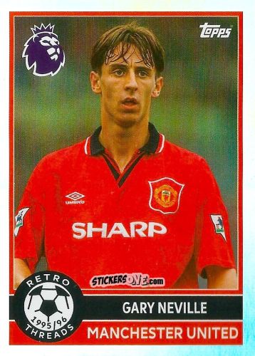 Cromo Gary Neville - Premier League 2026 Trading Cards
 n. 393 - Topps