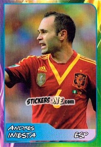 Sticker Andres Iniesta - Svetsko fudbalsko prvenstvo 2014 n. 76 - G.T.P.R School Shop