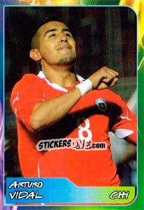 Sticker Arturo Vidal - Svetsko fudbalsko prvenstvo 2014 n. 104 - G.T.P.R School Shop