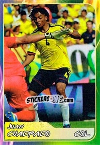 Sticker Juan Cuadrado - Svetsko fudbalsko prvenstvo 2014 n. 132 - G.T.P.R School Shop