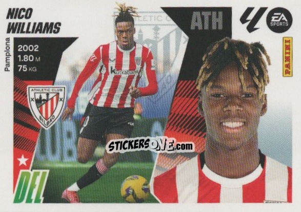 Sticker Nico Williams (16) - LaLiga 2025-2026
 n. 58 - Panini
