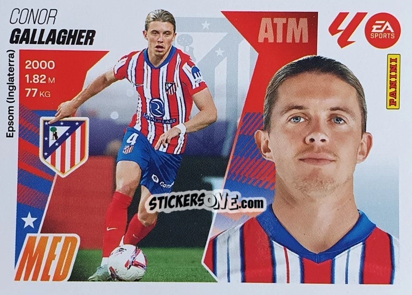 Sticker Gallagher (10) - LaLiga 2025-2026
 n. 80 - Panini