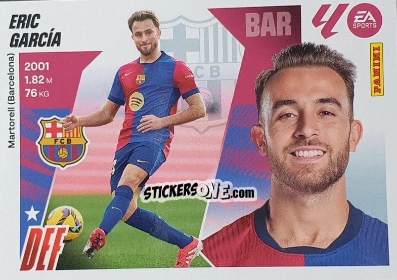Sticker Eric García (9A) - LaLiga 2025-2026
 n. 110 - Panini