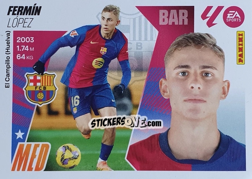 Sticker Fermín (13) - LaLiga 2025-2026
 n. 117 - Panini