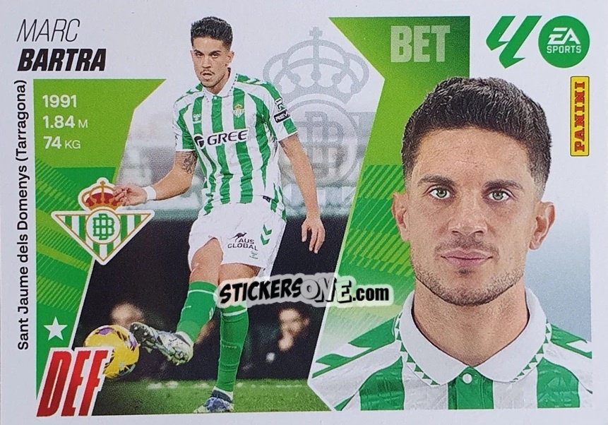 Cromo Bartra (6) - LaLiga 2025-2026
 n. 137 - Panini