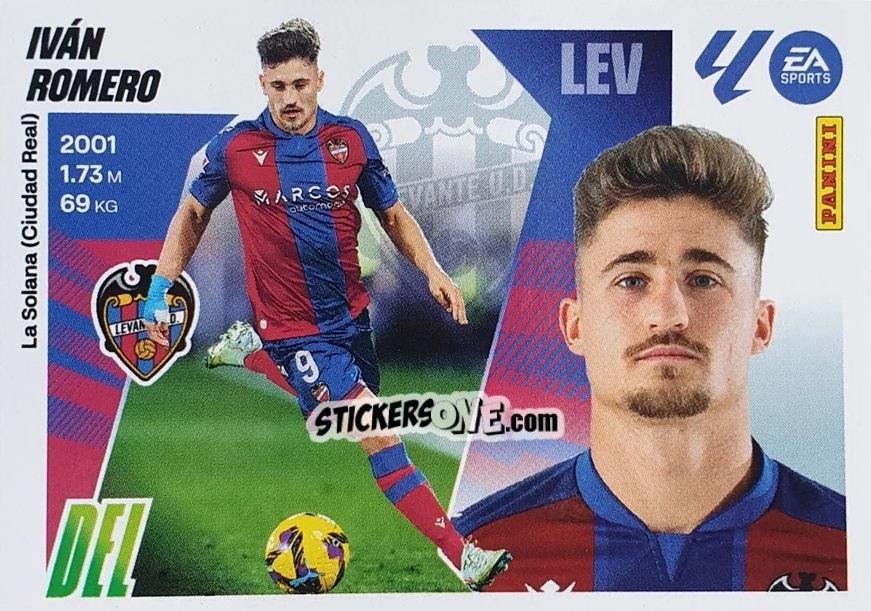 Cromo Iván Romero (17) - LaLiga 2025-2026
 n. 327 - Panini