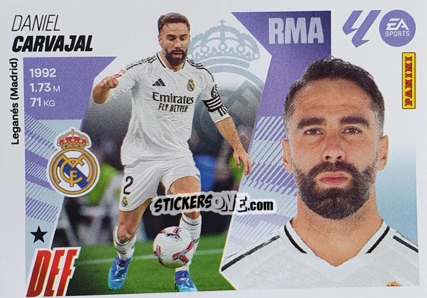Sticker Carvajal (5) - LaLiga 2025-2026
 n. 345 - Panini