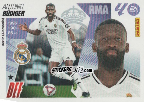 Figurina Rüdiger (7) - LaLiga 2025-2026
 n. 347 - Panini