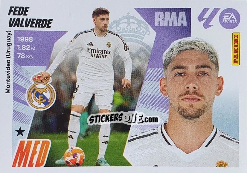 Sticker Fede Valverde (14) - LaLiga 2025-2026
 n. 355 - Panini