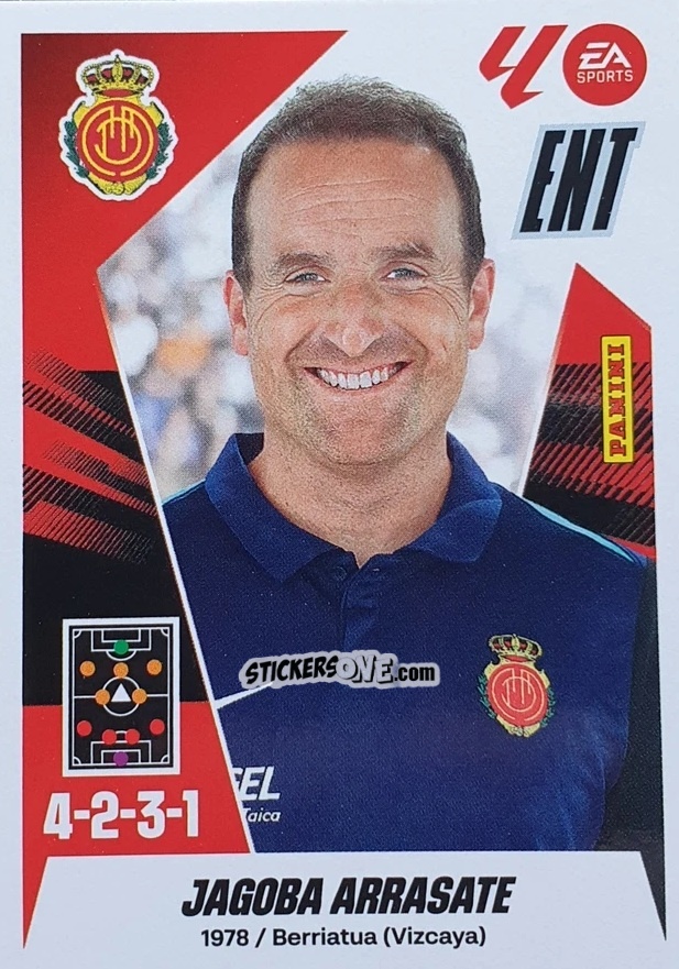 Figurina Entrenador - Jagoba Arrasate (2) - LaLiga 2025-2026
 n. 372 - Panini