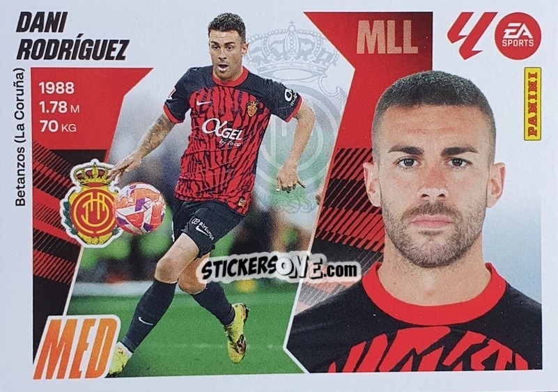 Sticker Dani Rodríguez (15) - LaLiga 2025-2026
 n. 386 - Panini