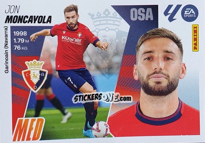 Cromo Moncayola (11) - LaLiga 2025-2026
 n. 411 - Panini