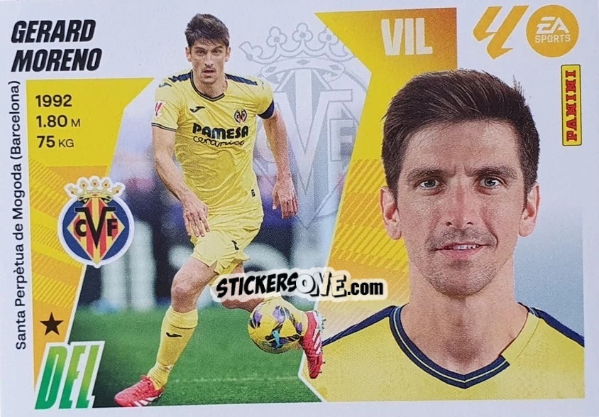 Sticker Gerard Moreno (18) - LaLiga 2025-2026
 n. 598 - Panini
