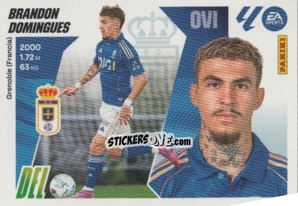 Sticker Brandon Domingues (22)- Real Oviedo - LaLiga 2025-2026
 n. 702 - Panini