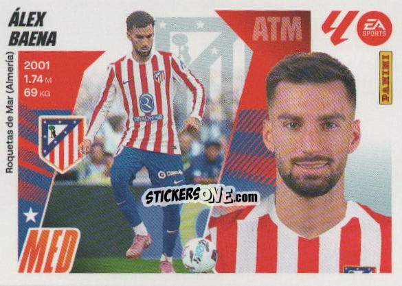 Figurina Álex Baena (24) - Atlético de Madrid - LaLiga 2025-2026
 n. 704 - Panini