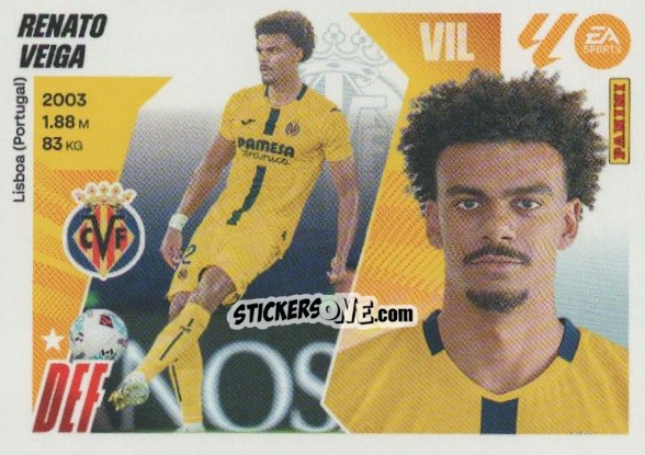 Cromo Renato Veiga (45) - Villarreal CF - LaLiga 2025-2026
 n. 725 - Panini