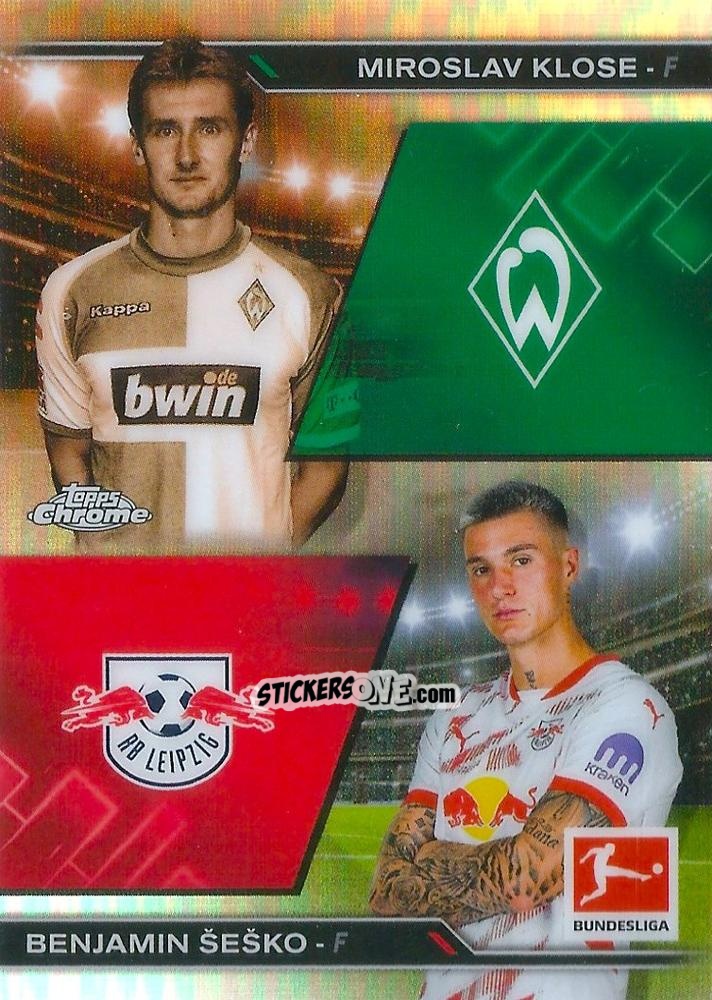 Cromo Benjamin Sesko / Miroslav Klose - Bundesliga Chrome 2024-2025 n. HIN-10 - Topps