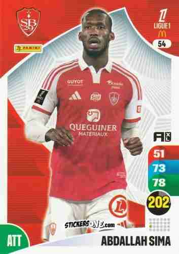 Sticker Abdallah Sima - Ligue 1 2025-2026. Adrenalyn XL
 n. 54 - Panini