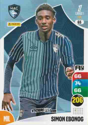 Figurina Simon Ebonog - Ligue 1 2025-2026. Adrenalyn XL
 n. 65 - Panini